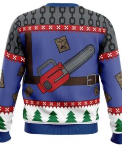 Alternative view of 2025 Ash J Williams Chainsaw Weave Dead by Daylight Ugly Christmas Sweater