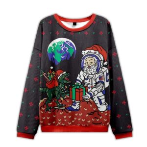 2025 Astronaut Santa Ugly Christmas Sweater