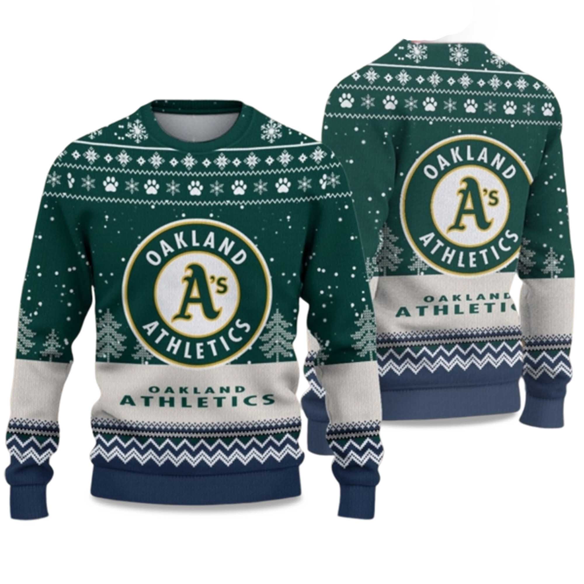 2025 Athletics Ugly Christmas Sweater