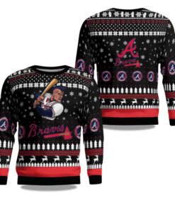 2025 Atlanta Cartoon Braves Christmas Ugly Sweater