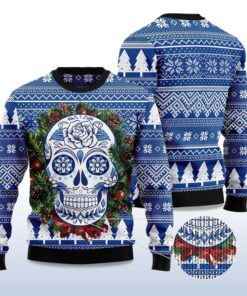 Alternative view of 2025 Awesome Sugar Skull Ugly Christmas Sweater