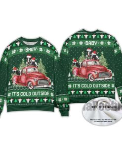 Alternative view of 2025 Baby It's Cold Outside Funny Cow Ugly Christmas Sweater