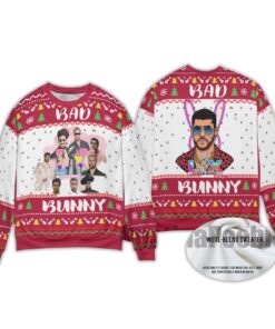 Alternative view of 2025 Bad Bunny Bowl 2026 Halftime Show Christmas Sweater