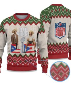 2025 Bad Bunny Holiday Trophy Ugly Christmas Sweater