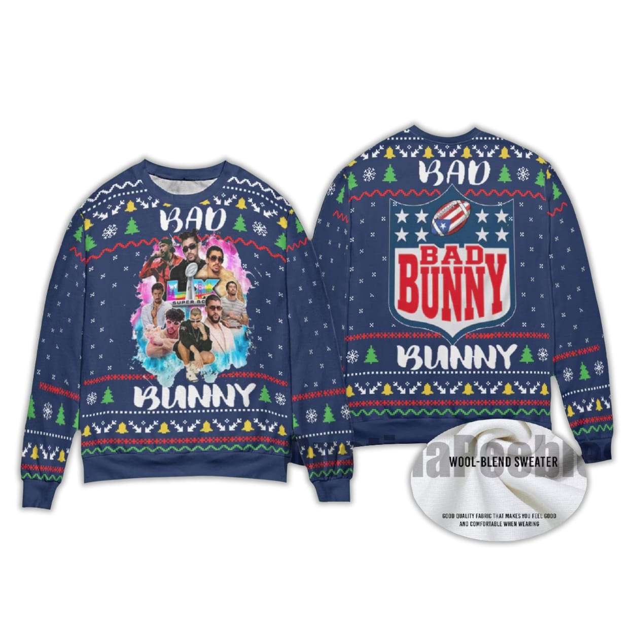 2025 Bad Bunny Ugly Sweater - Image 3
