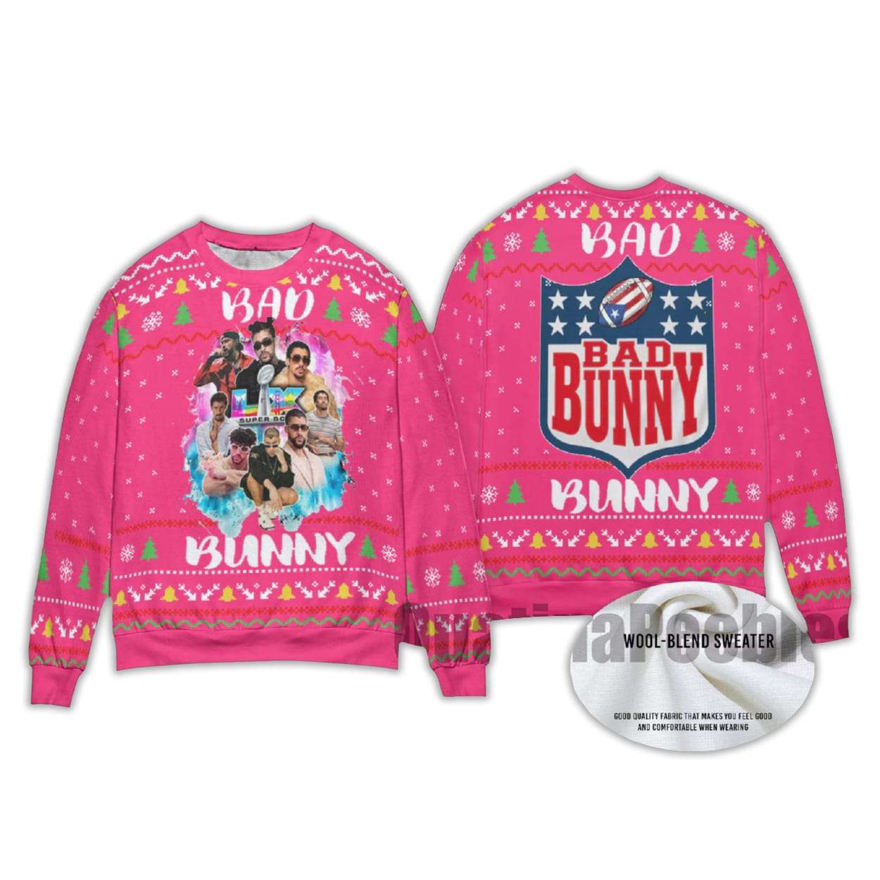 2025 Bad Bunny Ugly Sweater - Image 5