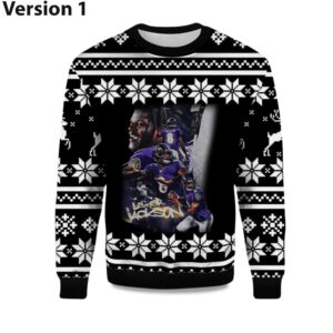 2025 Baltimore Ravens Lamar Jackson Ugly Sweater