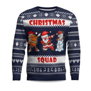 2025 Basketball Christmas Squad Ugly Christmas Sweater