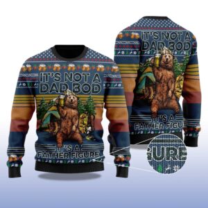 Alternative view of 2025 Bear Drink Beer Camping Christmas Ugly Sweater