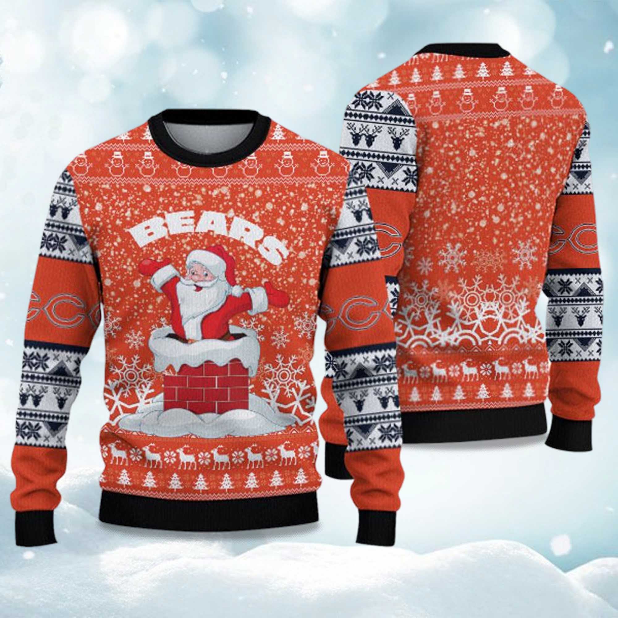 2025 Bears Funny Santa Christmas Ugly Sweater