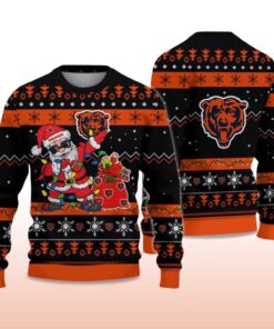 Alternative view of 2025 Bears Santa Claus Ugly Christmas Sweater