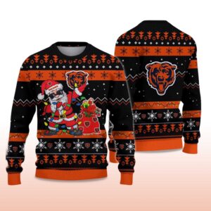 Alternative view of 2025 Bears Santa Claus Ugly Christmas Sweater