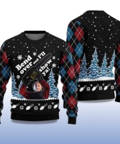 Alternative view of 2025 Bend Over and Ill Show Ya Ugly Christmas Sweater