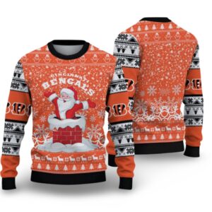Alternative view of 2025 Bengals Santa Ugly Christmas Sweater - Grishko.com