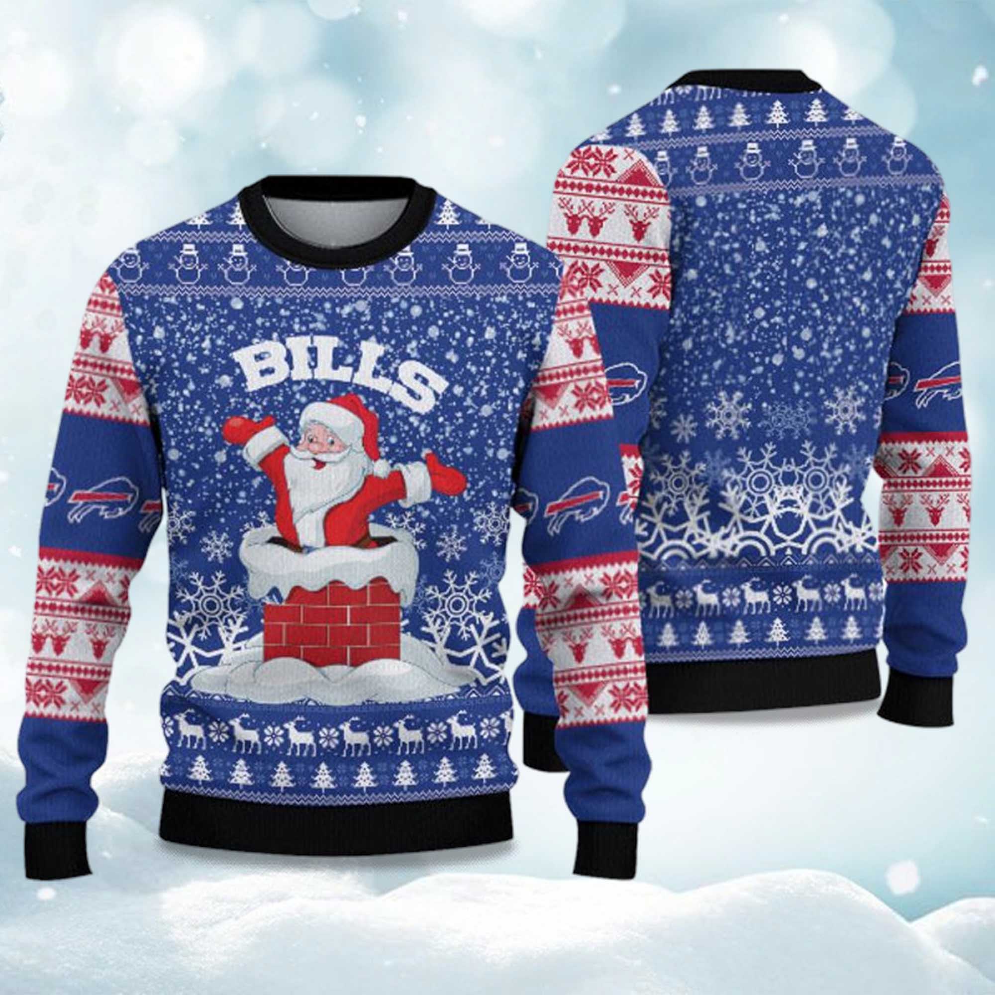 2025 Bills Funny Santa Christmas Ugly Sweater