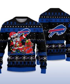 Alternative view of 2025 Bills Santa Claus Ugly Christmas Sweater