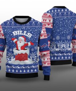 2025 Bills Santa Ugly Christmas Sweater  