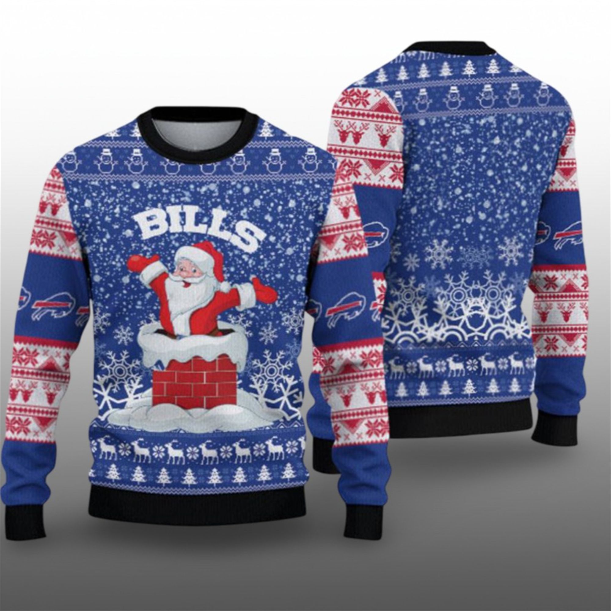 2025 Bills Santa Ugly Christmas Sweater - Grishko.com
