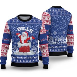 Alternative view of 2025 Bills Santa Ugly Christmas Sweater - Grishko.com