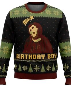 2025 Birthday Boy The Ruined Fresco Of Jesus Ugly Christmas Sweater