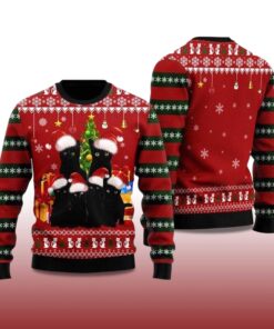 Alternative view of 2025 Black Cat Family Ugly Christmas Sweater