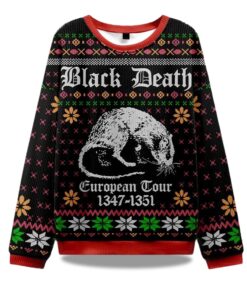 2025 Black Death Ugly Christmas Sweater
