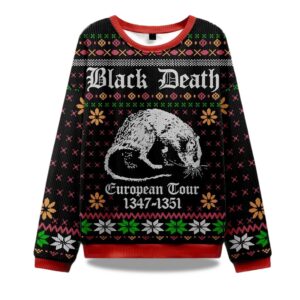 2025 Black Death Ugly Christmas Sweater