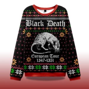 Alternative view of 2025 Black Death Ugly Christmas Sweater
