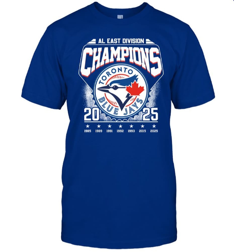 Alternative view of 2025 Blue Jays AL East Division Champions Two-Sided Shirt