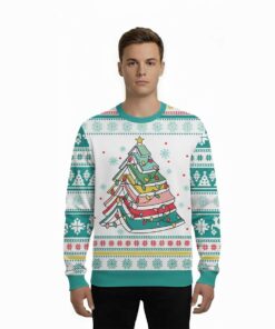 Alternative view of 2025 Book Tree Christmas Book Ugly Sweater