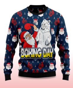 Alternative view of 2025 Boxing Day Santa and Beer Ugly Christmas Sweater