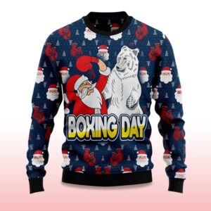 Alternative view of 2025 Boxing Day Santa and Beer Ugly Christmas Sweater