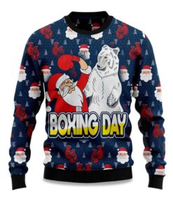 2025 Boxing Day Santa and Beer Ugly Christmas Sweater