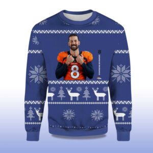 Alternative view of 2025 Brandon McManus Player Of The Week Denver Broncos Ugly Sweater