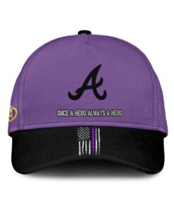 Alternative view of 2025 Braves Purple Heart Day Jersey