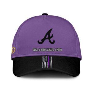 Alternative view of 2025 Braves Purple Heart Day Jersey