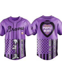 2025 Braves Purple Heart Day Jersey