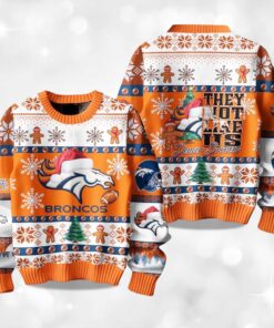 Alternative view of 2025 Broncos They Not Like Us Ugly Christmas Sweater