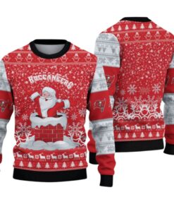 Alternative view of 2025 Buccaneers Funny Santa Ugly Christmas Sweater  