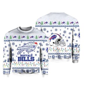 Alternative view of 2025 Buffalo Bills Rivalries Cold Front Ugly Sweater - Grishko.com