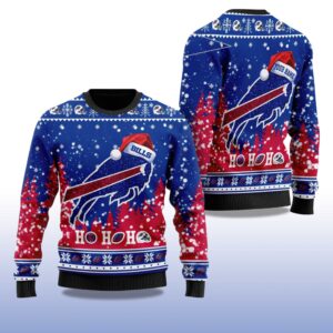 Alternative view of 2025 Buffalo Bills Santa Christmas Ugly Sweater