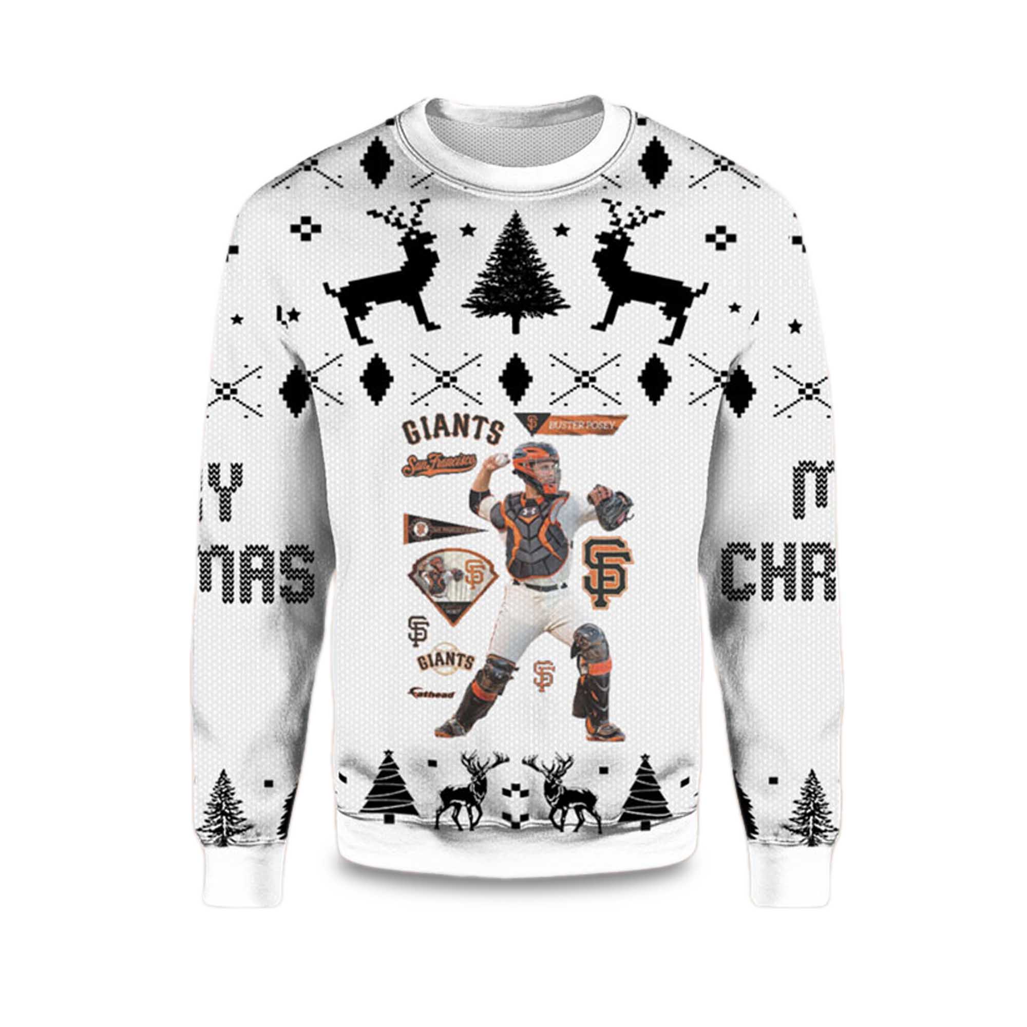 2025 Buster Posey San Francisco Giants Ugly Christmas Sweater