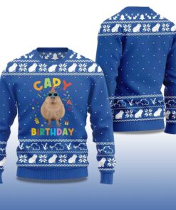 Alternative view of 2025 Capy Birthday Ugly Christmas Sweater