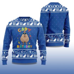 Alternative view of 2025 Capy Birthday Ugly Christmas Sweater