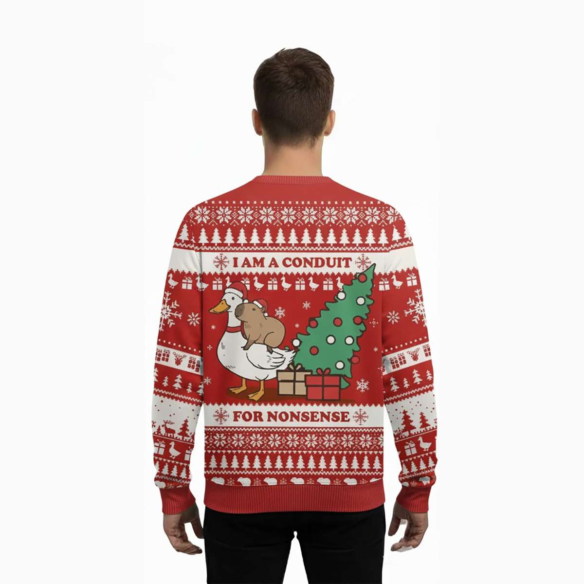 2025 Capy I Am A Conduit For Nonsense Ugly Christmas Sweater - Image 3