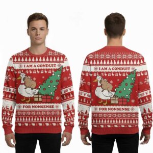 2025 Capy I Am A Conduit For Nonsense Ugly Christmas Sweater