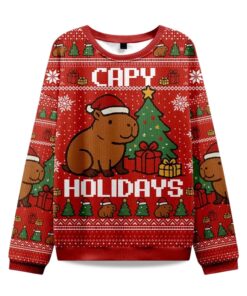 2025 Capybara Celebration Christmas Ugly Sweater
