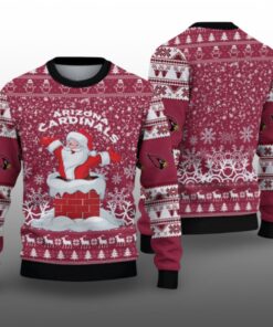 2025 Cardinals Santa Ugly Christmas Sweater  