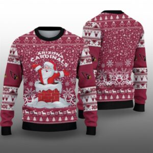 2025 Cardinals Santa Ugly Christmas Sweater - Grishko.com