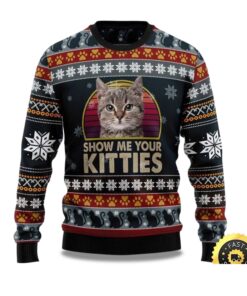 2025 Cat Show Me Your Kitties Ugly Christmas Sweater